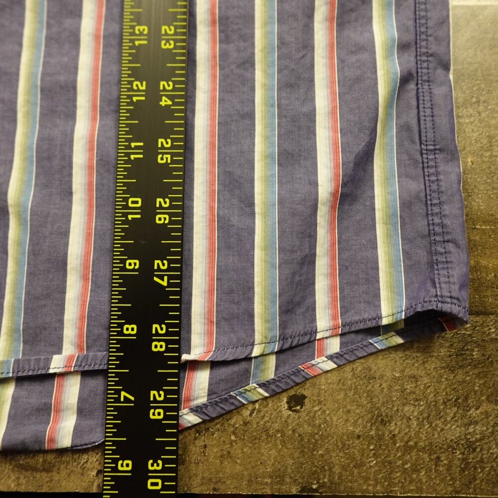 Lacoste Button Down Shirt Men’s Medium EU 40 Multicolor Stripe Vintage French - Picture 8 of 14